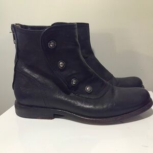 Frye Phillip military black boots